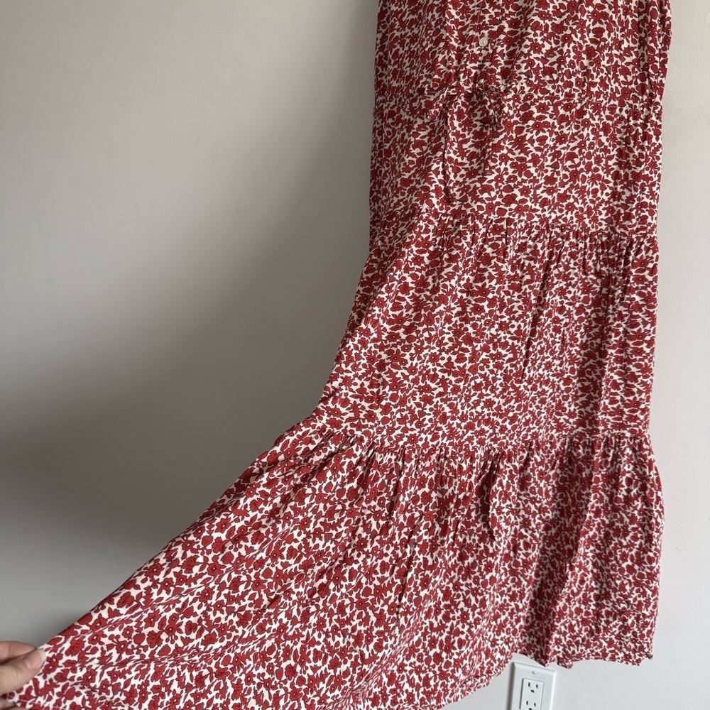 Chaps Red Floral Maxi Dress - Picture 7 of 12